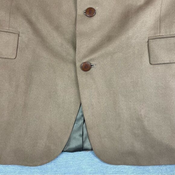 Tailor’s Bench Brown Sueded Vintage Blazer Suit Jacket Men’s Size 46L - Picture 7 of 11